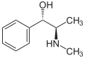 Deutsch: Struktur von (+)-Ephedrin English: Structure of (+)-Ephedrine