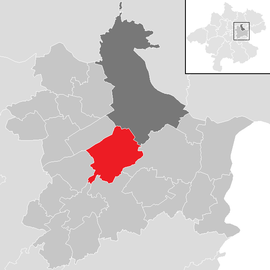 Poloha obce Ansfelden v okrese Linz-vidiek (klikacia mapa)