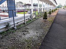 Bekas railbed jalur badug Stasiun Cisauk.