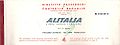 Biglietto Alitalia del 1969 / 1969 Alitalia ticket