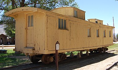 Carson & Colorado Caboose nº1, habitualmente depositada en el Laws Railroad Museum en Laws, California.