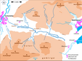 map, Eschenlaine and mountain Simetsberg