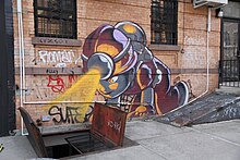 Graffiti dans le quartier de Bushwick à Brooklyn en 2019