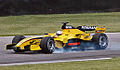 Narain Karthikeyan locking his brakes during qualifying