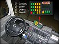 Cockpit of Austrian ambulance showing the radio communications terminal