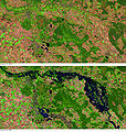 Elbe flood 2002 before after