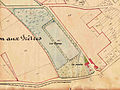 Plan des étangs et moulin de Rosoy, vers 1850-1880.
