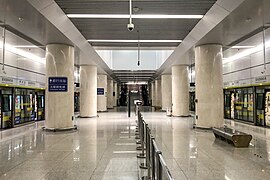 Platform of Binhaiguojijichang Station (20200426112756).jpg