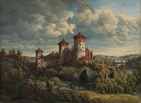 A View over the Castle Olavinlinna, Victoria Åberg, 1864