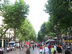 Inici de La Rambla, on hauria començat l'atac