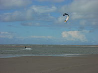 Kitesurf no rio Dyfi