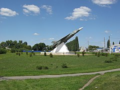 MiG-23 als Denkmal in Chlewnoje