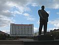 Conceyu de Babruysk y monumentu a Lenin.