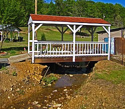Privately owned covered bridge along Copeland Road