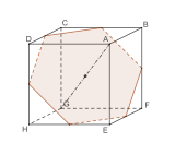 Переріз куба у вигляді правильного шестикутника