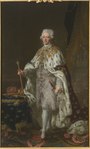 Gustav III, i sin kröningsdräkt, målad av Lorens Pasch d.y.
