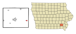 Location of Lockridge, Iowa