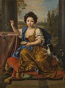 Niña haciendo pompas de jabón (1674), de Pierre Mignard, palacio de Versalles