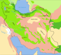 mapa Íránu s vyznačením pouště