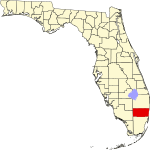 Округ Брауард на карте штата.