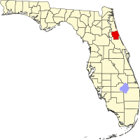 Locatie van Flagler County in Florida