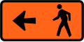 (TW-32) Pedestrians follow this sign (to the left)