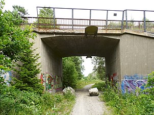 Bro för Norra Södermanlands järnväg nära Almnäs station