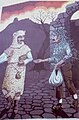 Murale su L'orso e il Romita, personaggi caratteristici del Carnevale di Satriano di Lucania, Potenza