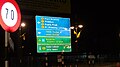 A road sign near Jalan Yam Tuan, Seremban with yellow letters for major roads and green letters on green signs for hospitals and white on green signs for expressways.