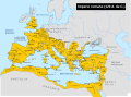 L'Aquitaine et la Narbonnaise dans l'Empire romain à son apogée, vers l'an 120 ap. J.-C.