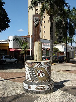 Monument ter ere van Zumbi voor de katholieke kerk Nossa Senhora do Rosário