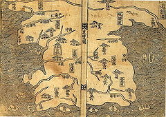 Mappa della Dinastia Joseon (1530)