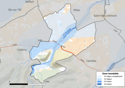 Carte des zones inondables.