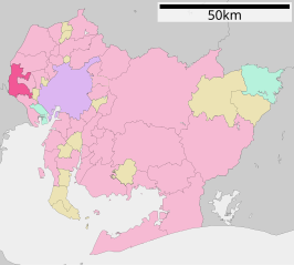 Situering van Aisai in de prefectuur Aichi