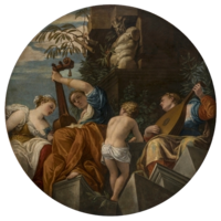 circular painting with multiple figures