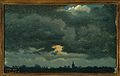 Stormy Sky over Landscape with Distant Church, (1838) Jean-Michel Cels, Brooklyn Museum