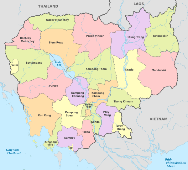 Die Provinzen von Kambodscha