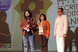 Daniel Rojas Pachas en la premiación a la gestión cultural y las artes del Ministerio de Cultura de Chile.jpg
