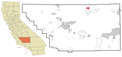 Location in Kern County and the state of کالیفورنیا ایالتی