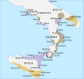 El sur de Italia en la época de la Magna Graecia.