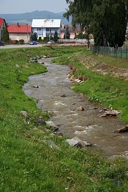 Řeka Topľa u Malcova