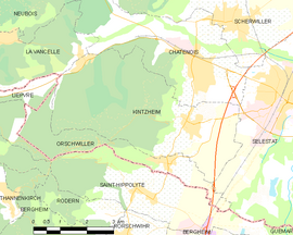 Mapa obce Kintzheim