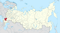 ロシア連邦内のロストフ州の位置の位置図