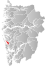 Askøy markert med rødt på fylkeskartet