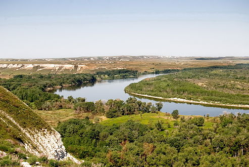 Estepe junto ao rio Khopyor, Oblast de Volgogrado, Russia.