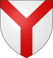 D'argent, una perla de gules