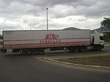 Camión de una empresa cárnica en Brasil. América Latina produce el 25 % de la carne de res y pollo del mundo.