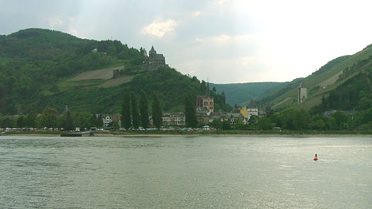 Blick auf Bacharach - km 544