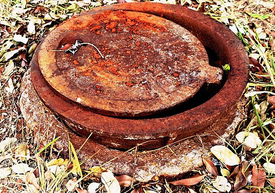 Rusty sewer cover