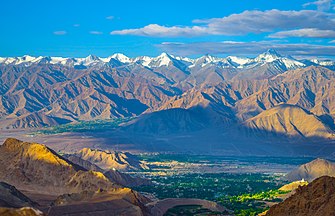 View of Leh from Khardung La Road